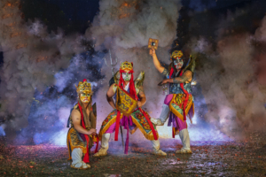 Divine Figures in Flame